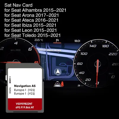 AS V22 MIB2 SD-Karte Leon Ateca Ibiza Toledo Alhambra 2025 SD-Karte Navi-Karte für Seat