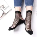 1Pair Fashion Women Girls Lady Sexy Lace Ankle High Fishnet Mesh Net Solid Color Short Crew Summer