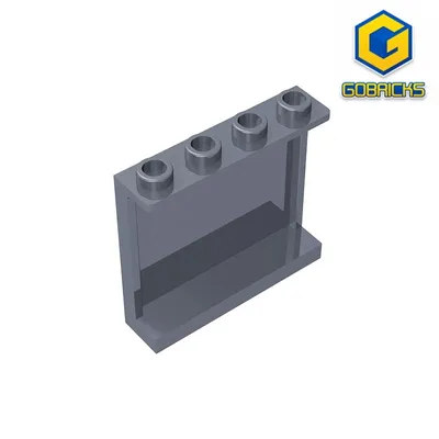 Gobricks GDS-751 WANDELEMENT 1X4X3 ABS – 1x4x3 Wandplatte kompatibel mit Lego 60581 DIY-Lernbausteinen für Kinder Image