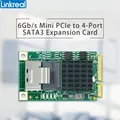 Linkreal Mini PCIe to 4 Port SATA 3.0 6Gbps Expansion Card with Heatsink and Chipset Marvell