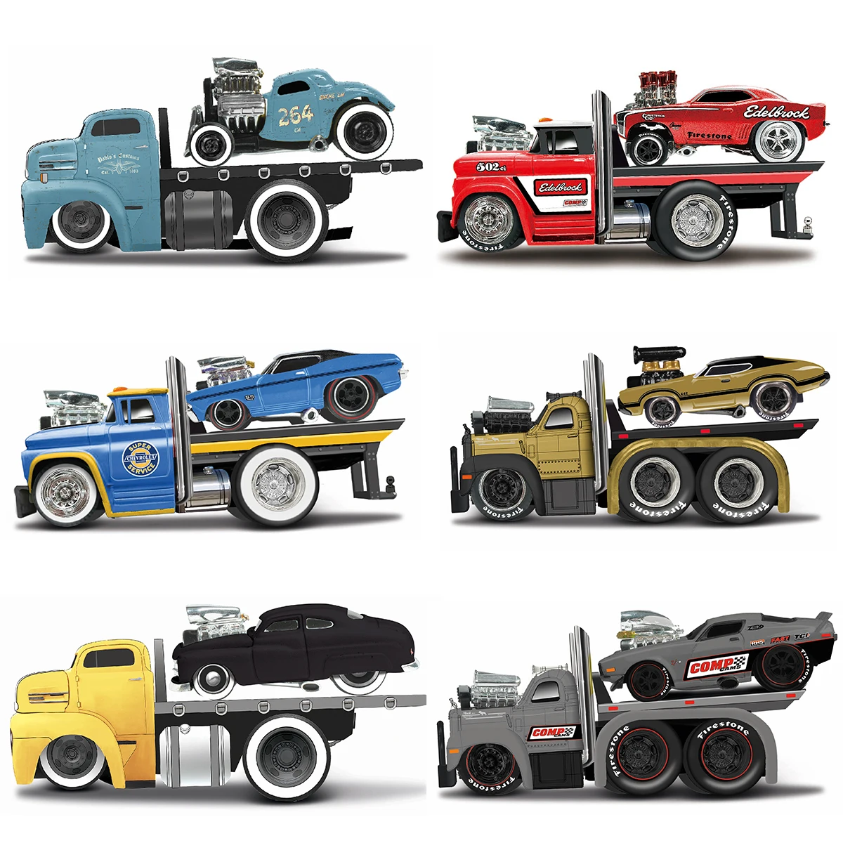 Maisto 1:64 Muskeltransport-Fahrzeugset, Serie, Druckguss, Sammlerstück, Hobbys, Motorrad, Modellspielzeug