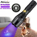 AloneFire G700 LED UV Licht Zoom Taschenlampe 365 & 395nm Taschenlampe Reise sicherheit Katze Hund