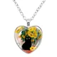Lovely Kitten Cat Heart Pendant Necklace Animal Shape Art Photo Glass Cabochon For Jewelry Kids