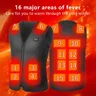 16 Areas Heated Vest Men Women USB Heated Jacket Heating Vest Winter Electric Heated Vest Outdoor
