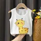 Mädchen Sommer T Tops Casual Kinder Cartoon Print Ärmellose Baumwolle Weiche T-shirt Kinder Tank Top