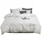 2023 Four-piece bedding simple cotton double household bed sheet quilt cover embroidered piping