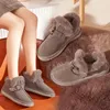 Frauen Wohnungen Schuhe Pelz Loafer Frauen Winter Baumwolle Schuhe Non-slip Warme Schnee Stiefel Slip-on Plüsch Hausschuhe mokassins Damen Schuhe