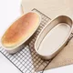 23CM Oval Nicht-stick Pfannen Carbon Stahl Käsekuchen Brot Loaf Backform Zinn Tablett Backen