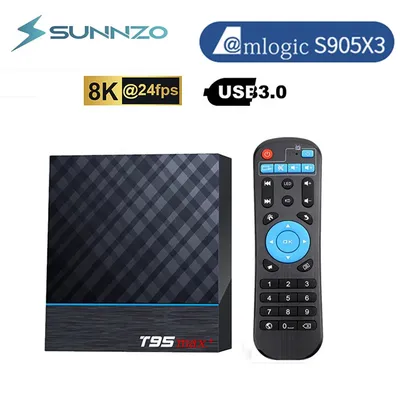 T95 max plus Smart TV Box Android 9 0 Amlogic S905X3 4G 32G64GB 1000M 8K 4K Media player 2 4G 5G
