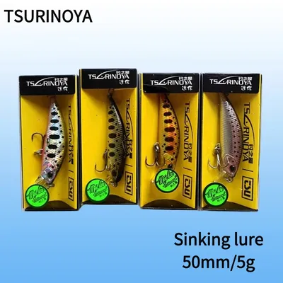 Tsurinoya 4PC 50mm 5g Sinking Minnow Künstliche Köder für Forelle Bass Angeln Wobbler Laser Fest