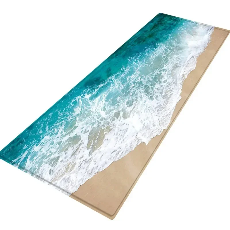 Bath Mat 40X120 CM Seascape Print Carpet Hallway Doormat Anti - Slip Carpet Absorb Water Kitchen Mat
