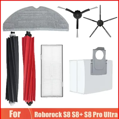 Für roborock s8 s8 s8 pro ultra roboter staubsauger teile haupt-/seiten bürsten zubehör hepa filter Image