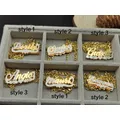 Customized Double Plated Name Necklace Two Tone Nameplate Necklace Stainless Steel Names Chain Gift