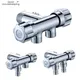 G1/2 Three-way Triangle Valve One Into Two Out Double Water Angle Valve Washing Machine Toilet Stop