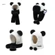 Adult Scarf Hat Panda Ears Winter Hat Panda Caps New Year Winter Party