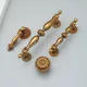 2.5" 3.75" Dresser Pulls Knob Drawer Pull Handles Drop Ring Gold Brass Kitchen Cabinet Handles Knob