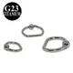 CHUANCI 1 Piece G23 Titanium D Shape Captive Bead Ring Closer Ring Nose Ring Earring Labret Tragus