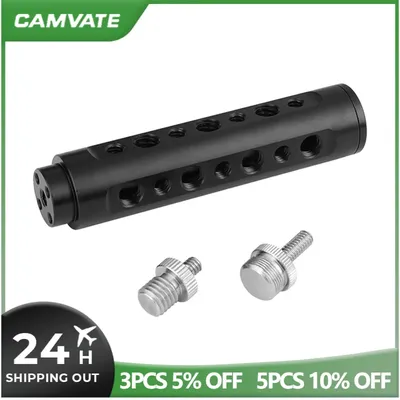 CAMVATE Aluminium Kamera Käse Griff Grip Mit 5/8 " & M12 Außengewinde Schrauben Konverter Für DSLR Kamera Fotografie Zubehör