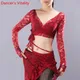 New Belly Dance Clothes Sexy Deep V Neck Dance Top For Women Latin Dance Long Sleeves Tops S M L