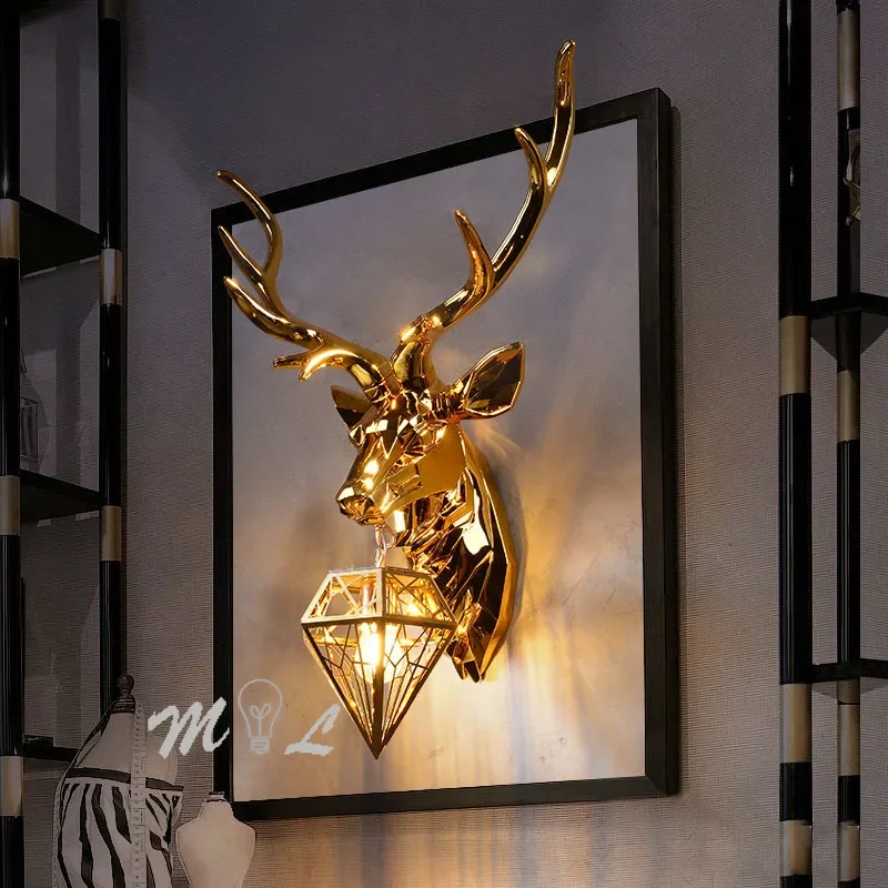 Moderne Geweih Wand Lampe Deer Lampe Kreative Wand + Lampen für Schlafzimmer Beleuchtung Küche Leuchte Wand Lichter Home Deco Wand soconces