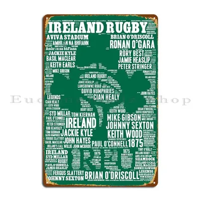 Irland Rugby Legenden 3 Metalls childer Pub Wandbild nach Hause erstellen personal isierte Plaketten Image