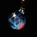 BOEYCJR Universe Glass Bead Planets Pendant Necklace Galaxy Rope Chain Solar System Design Necklace