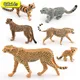 Realistische Tiermodell Safari Gepard Schnee leopard schwarz Panther Panther Action figuren Modell