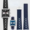 New 22mm Soft breathable crocodile leather Watchband blue For TAG HEUER Strap MONACO CARRERA Watch