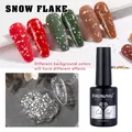 Nail Gel 10ml Eggshell Gel Nail Polish Quail Egg Effect Snow Fakes UV Gel White Black Material Gel