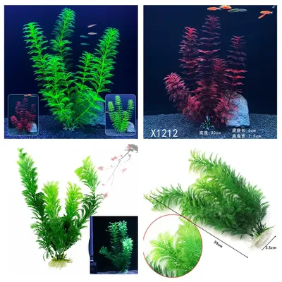 14cm - 30cm Fake Aquarium Plants Plastic Grass Fish Tank Decor Artificial Water Plant Ornaments Aquarium Accessories