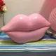 Lips Telephone Novelty Red Pink Rose Red Mouth Lip Shaped Phone Landline Desk Corded Phone for