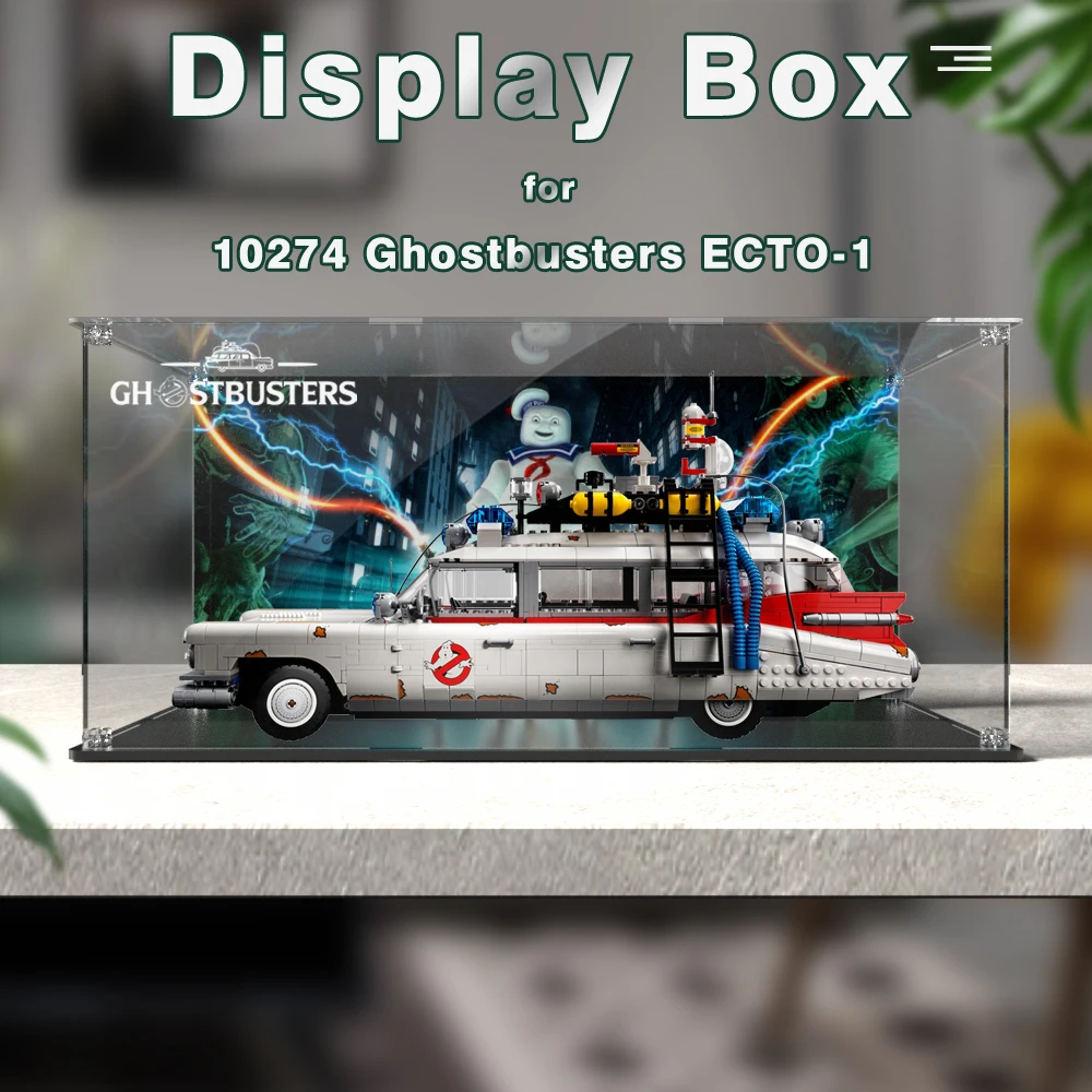 Acryl-Displaybox für Lego 10274 Ghostbusters ECTO-1. Staubdichte, klare Vitrine (Lego-Set nicht im Lieferumfang enthalten)