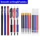 18 Retractable gel pen set large capacity pens 0.5mm ball point Black/red/blue ink Replaceable