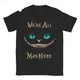 Men's Alice In Wonderland Cheshire Cat T Shirt 100% Cotton Clothes Crazy Short Sleeve Crew Neck