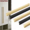 KK&FING Gold Brushed Kitchen Cabinet Pulls Long Handles Aluminum Alloy Wardrobe Cupboard Handles