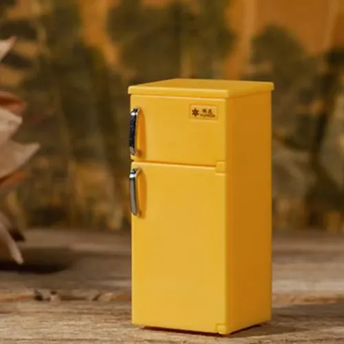1/12 Küche Miniatur Kühlschrank Modell Puppenhaus Zubehör Kunststoff Retro Kühlschrank Möbel
