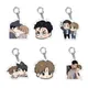 Cute Manga Collection Keychain Cartoon Creative Cartoon Figure Two Side Acrylic Key Chain Keyring