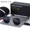 BARCUR Steampunk Männer Sonnenbrille Männer Marke Fahren Polarisierte Sonnenbrille Runde Sonnenbrille Aluminium Magnesium oculos de sol männlich
