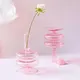 1pc Pink Glass Candle Holder Taper Candles Candlesticks Holder Wedding Table Centerpieces Nordic