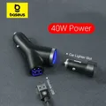 Baseus 40W Car Charger for Universal Mobile Phone Dual USB Car Cigarette Lighter Slot for Tablet GPS