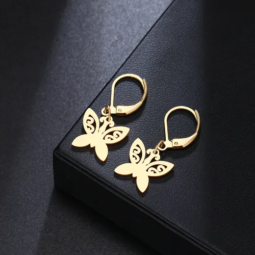 DOTIFI Neue Für Frauen Ohrringe Mode Zarte Schmetterling Ohrringe Tier Süße Edelstahl Ohrringe