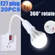 E27 Lamp Socket LED Head Bulb Holder Light Adjustable Flexible Bend With Switch EU US UK Plug Energy