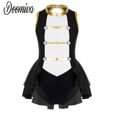 Mädchen Zirkus Zirkusdirektor Kostüme Trikot Ärmelloser Body Halloween Party Karneval Zirkus Cosplay Image