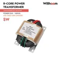 5W R-Core Power Transformer Dual Output 12V-0-12V 15V-0-15V /18V/24V 3Wires Pure Copper Wire Audio