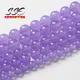 Natural Lavender Purple Chalcedony Jades Beads Round Stone Beads For Jewelry Making DIY Bracelets