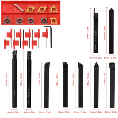 8mm/10mm/12mm/16mm Shank Lathe Turning Tool Holder Boring Bar Lathe Tool Lathe Cutter CNC Metal