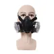 Black Half Face Gas Respirator Industrial Gas Mask P-A-1 Filtering Cartridge For Painting Spraying