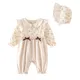 Fashion Floral Baby Girls Rompers Spring Autumn Long Sleeve Corduroy Princess Girl Jumpsuits Onesie