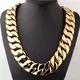 32mm Wide Big Heavy Gold Silver Color 316L Stainless Steel Cuban Miami Link Chains Necklaces for Men