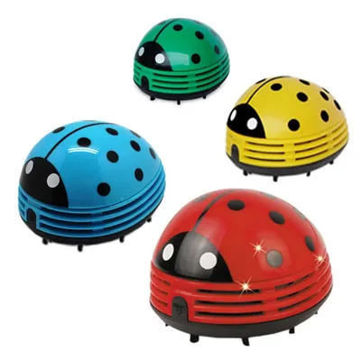Mini Staubsauger Tisch Staubsauger Marienkäfer Staub Reiniger Desktop Kaffee Staub Kollektor für Home Office Desktop Reinigung Image